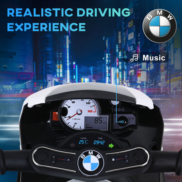 BMW 6 V Motorcycle, with headlight, music, 3 wheels - Black