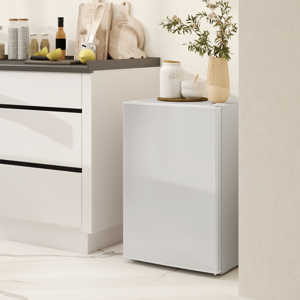 Mini-réfrigérateur 2,5 pi³, réfrigérateur compact à une porte avec congélateur, thermostat réglable, porte réversible, blanc