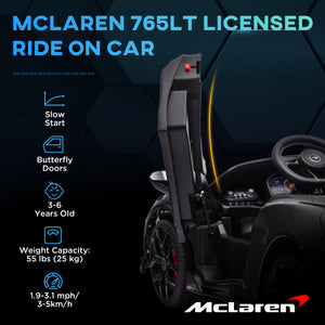 McLaren 765LT 12V with scissor doors, black