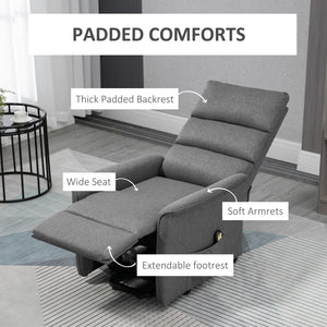 Fauteuil releveur pour personnes âgées inclinable électrique avec télécommande, gris foncé