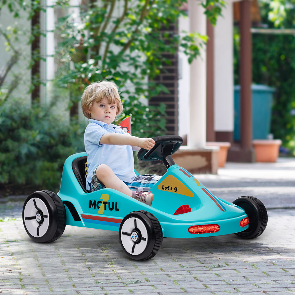 6V electric go-kart with music, light and horn, blue