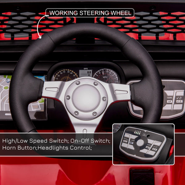 12V Off-Road Car with Remote Control, Red