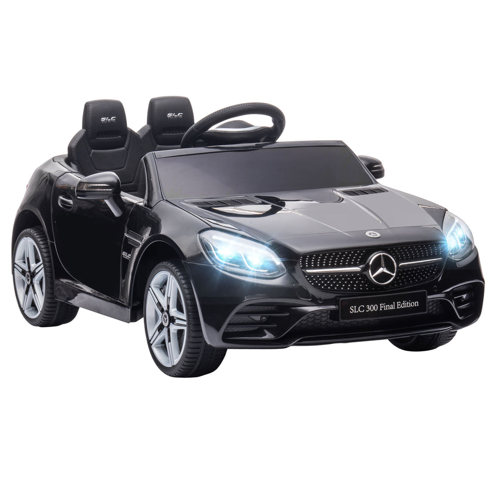 Voiture 12 V avec télécommande parentale et deux moteurs, noir