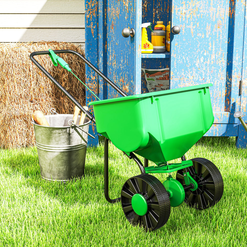 40L Lawn Spreader - Seed, Fertilizer & Salt, 132 lb Capacity