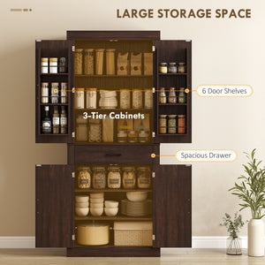 Meuble de rangement style campagnard avec 4 portes de grange, marron
