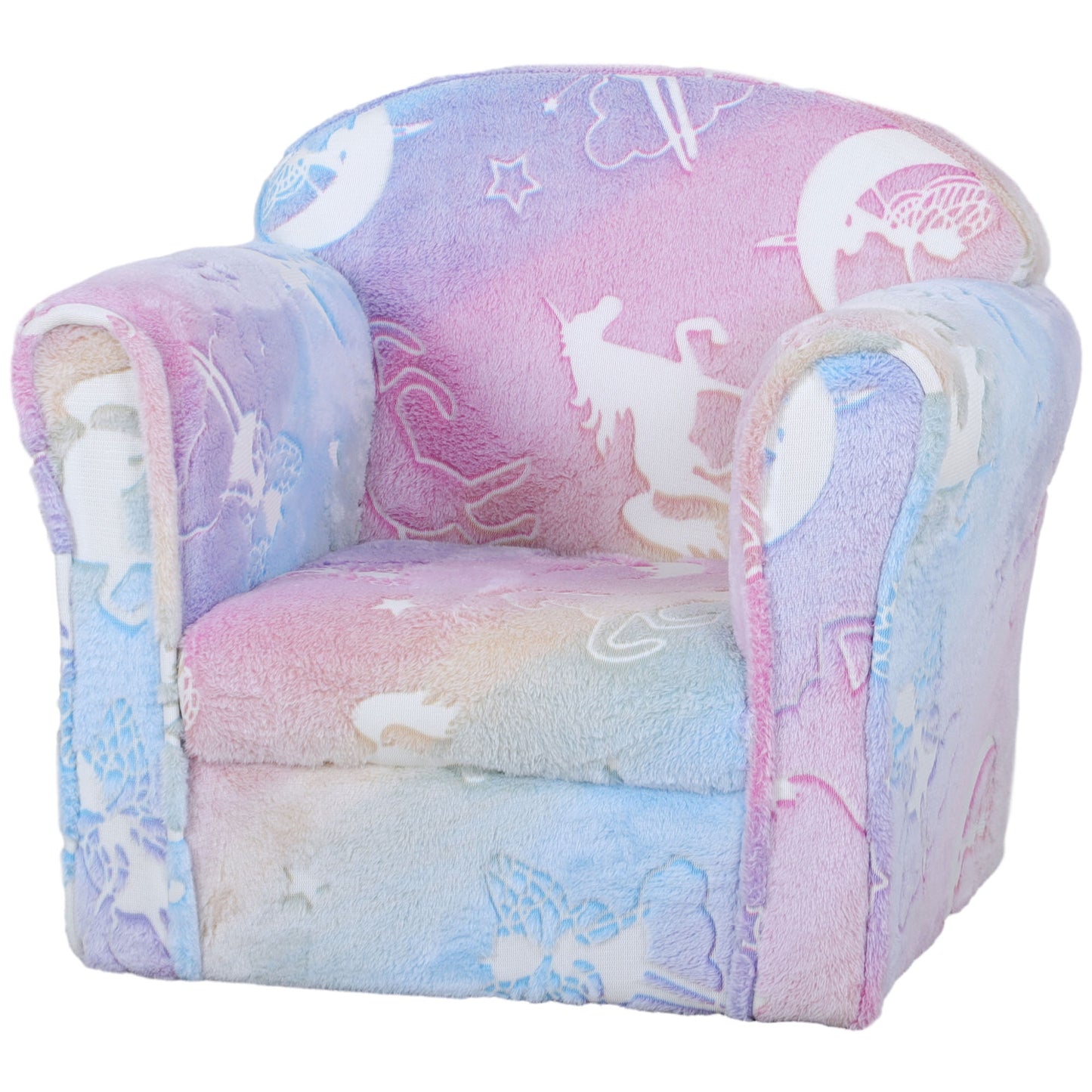 Chaise pour tout-petits, design féerique lumineux, cadre en bois, de 18 à 36 mois, multicolore