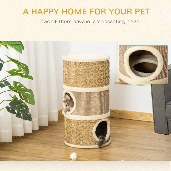 3-story, three-hole condo with scratching post