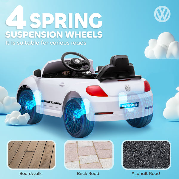 Volkswagen Beetle 12V with remote control, white