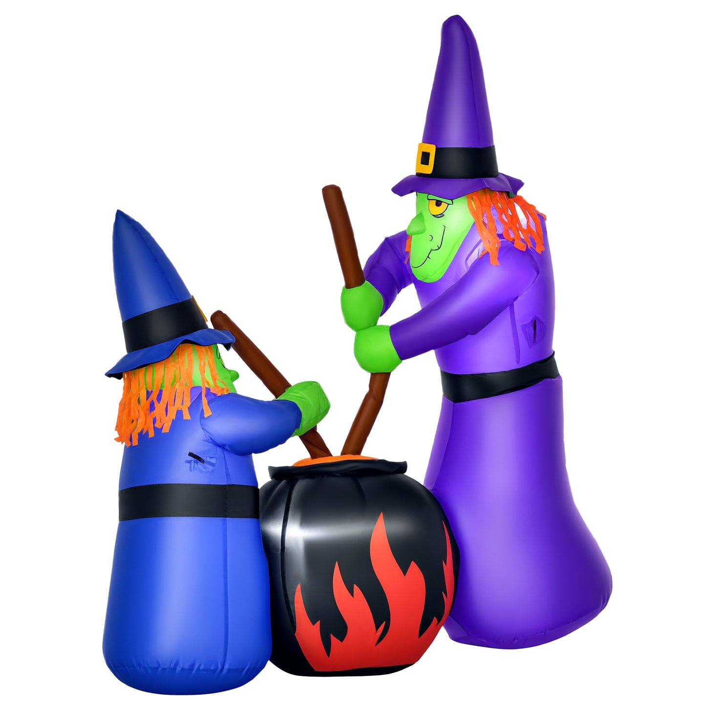Gonflable Halloween deux vieilles sorcières et potions magiques décoration avec LED