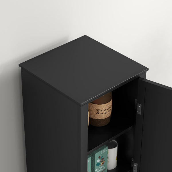 Meuble de rangement avec 4 étagères à niveaux, noir