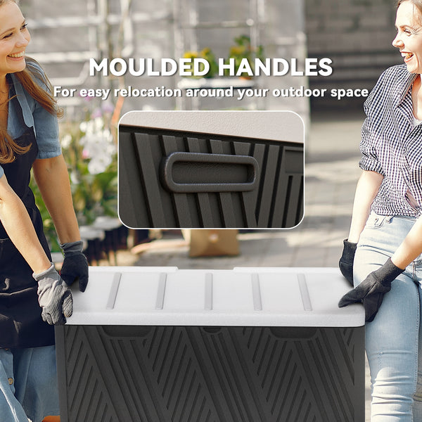 Coffre de rangement extérieur, étanche et verrouillable, pour outils de jardin et accessoires de piscine