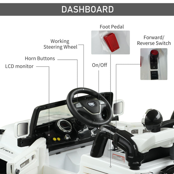 Jeep 12V with remote control, white