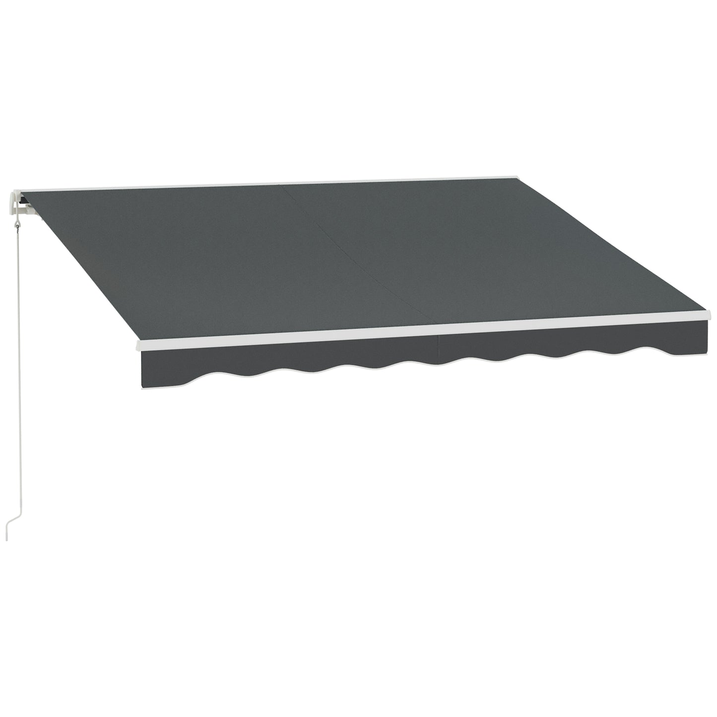 Stores automatiques rétractables électrique 10' x 8' avec télécommande, manivelle et cadre en aluminium, gris
