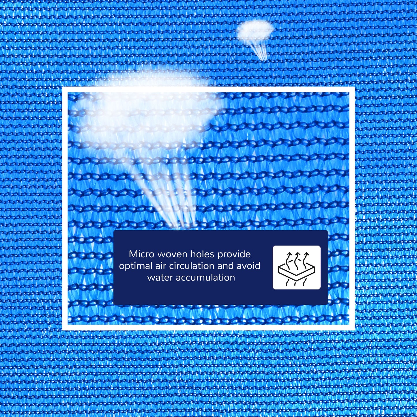 Voile d’ombrage triangulaire extérieur – 16,4’ (5 m) avec sac de transport, Bleu