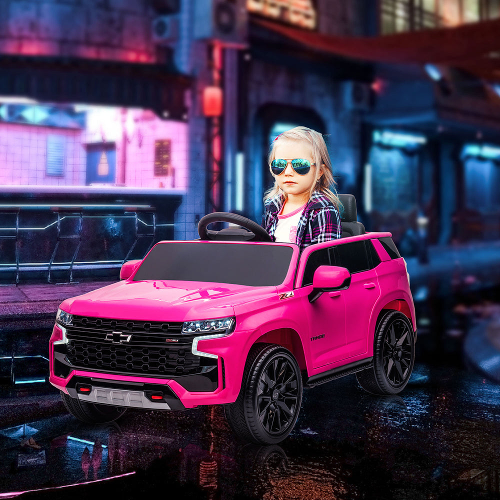Licensed 12V Chevrolet Tahoe with Parental Remote, Pink