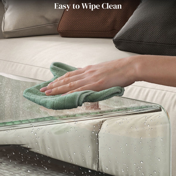 Table basse rectangulaire moderne avec bords arrondis et sécurisés