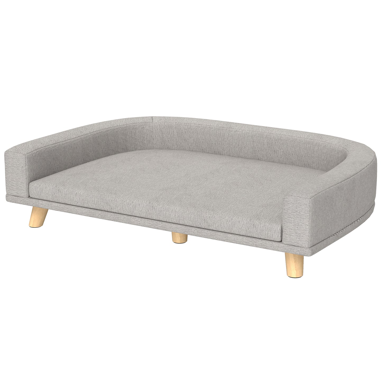 Canapé pour grands chiens avec housse lavable et coussinets antidérapants, gris