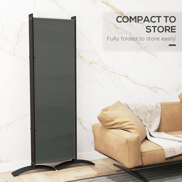 Paravent pliable à 6 panneaux, protection UV30+, gris foncé