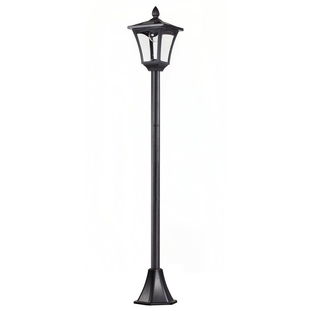 Lampadaire solaire simple, noir