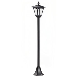 Lampadaire solaire simple, noir