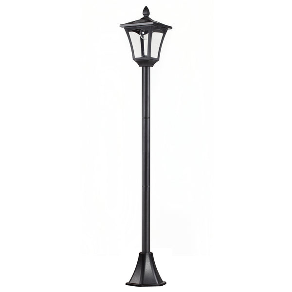 Lampadaire solaire simple, noir