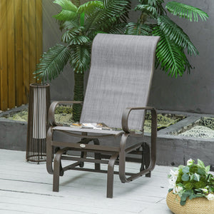 Fauteuil à bascule, marron/gris