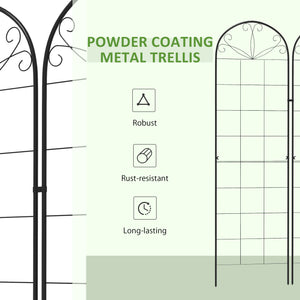 Lot de 2 treillis de jardin pour plantes grimpantes