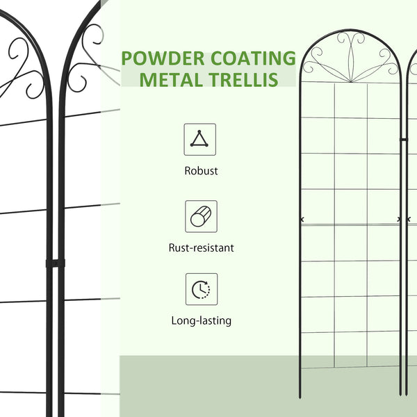 Lot de 2 treillis de jardin pour plantes grimpantes