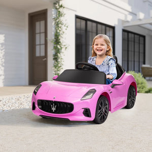 Voiture électrique pour enfants 12V Maserati Gran Turismo sous licence avec télécommande, rose
