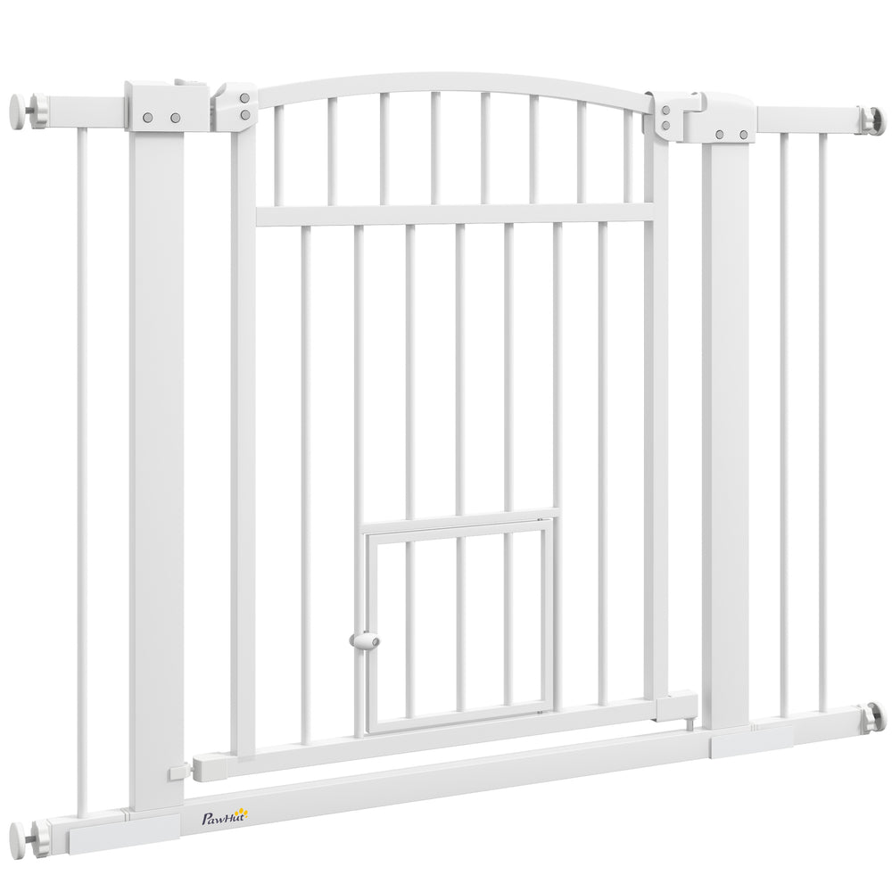 Barrière pour animaux de compagnie extra large avec petite porte