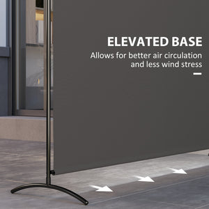 Paravent à panneau unique, protection UV30+, gris foncé