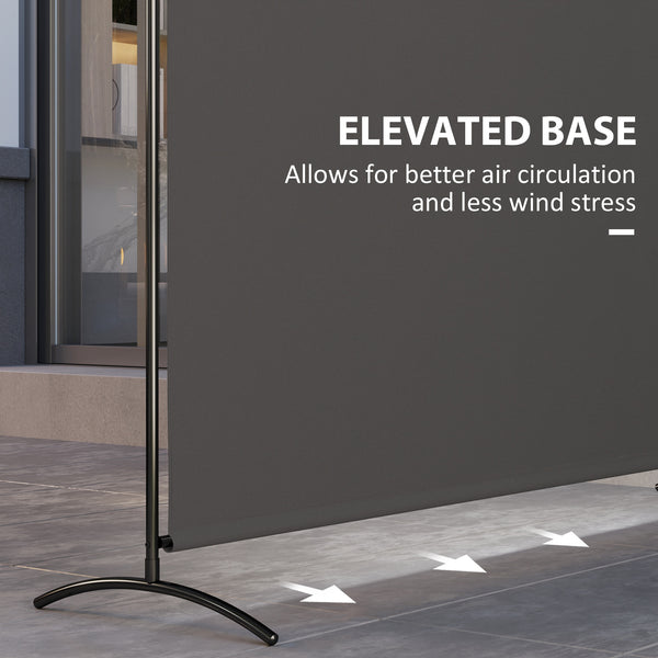 Paravent à panneau unique, protection UV30+, gris foncé