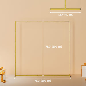 Square wedding arch with U-shaped supports