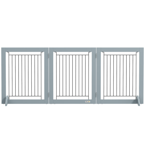 Freestanding Pet Gate, Grey