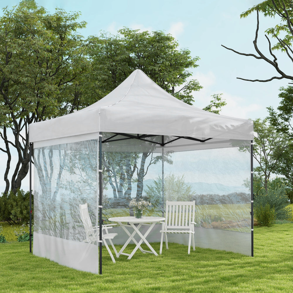 Gazebo pliable 10 x 10 avec sac de transport à roulettes et parois latérales