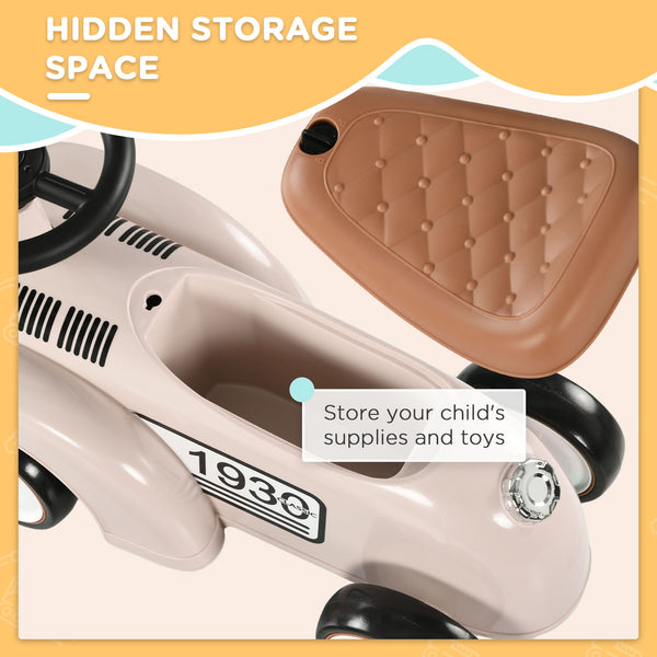 Classic Slide Car for Toddlers 18-36 Months, Cream White