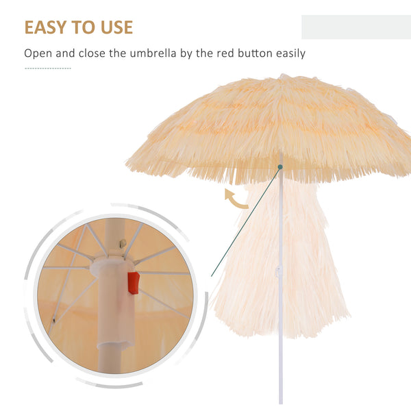 Parasol de plage de 6 pieds, couleur blé