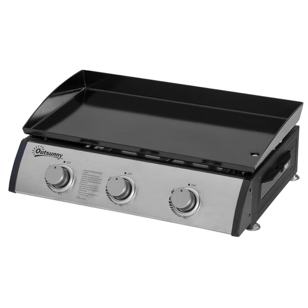 9,000 BTU 3-Burner Gas Barbecue, Silver 