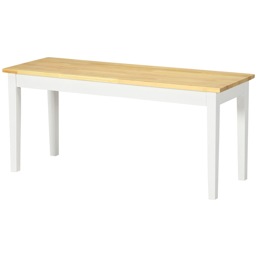 Natural wood dining bench