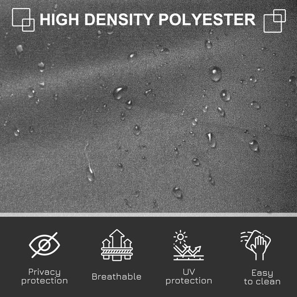 Store latéral pliable et rétractable, gris clair