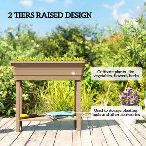 Jardinière surélevée à arrosage automatique avec couvercle transparent et ventilation