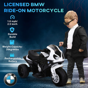 BMW 6 V Motorcycle, with headlight, music, 3 wheels - Black 
