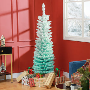 Sapin de Noël artificiel dégradé bleu de 5 pieds