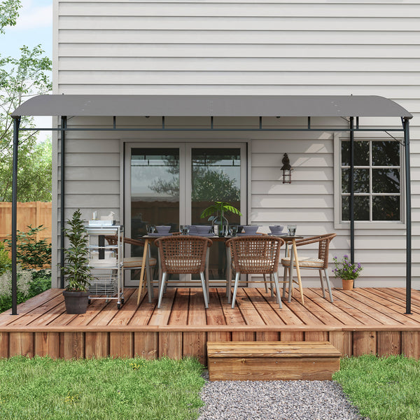 10 x 13 pergola with UV30+ protective fabric and steel frame, dark grey 