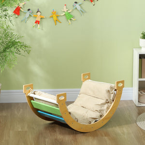 Jouet d'escalade en bois 3 en 1 avec coussin