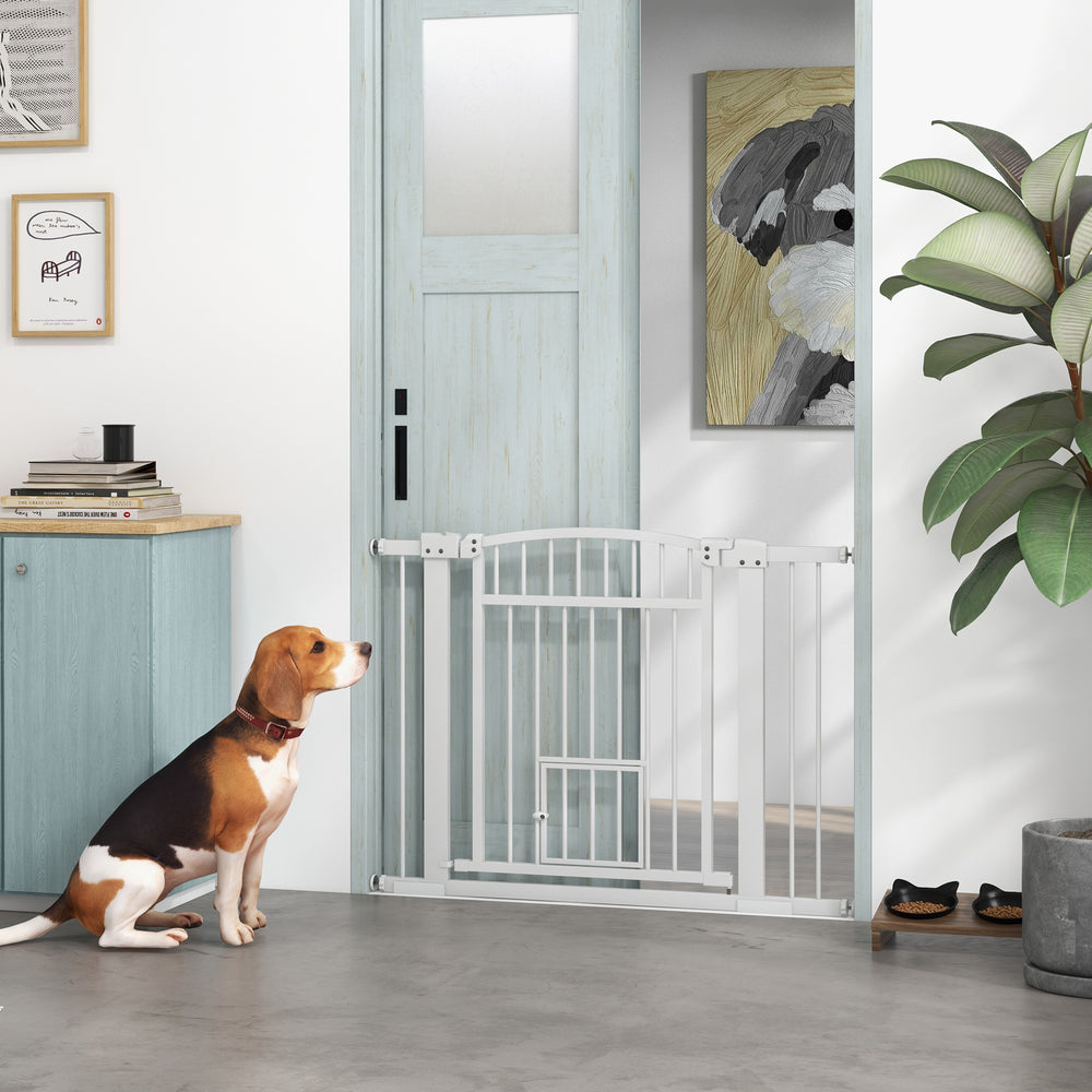 Barrière pour animaux de compagnie extra large avec petite porte