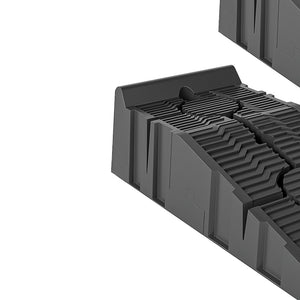 Ensemble de 2 rampes d’auto robustes emboîtables, capacité de 5 500 lb – Noir