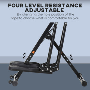 Vélo elliptique avec quatre niveaux de résistance, écran LCD et capteur de fréquence cardiaque