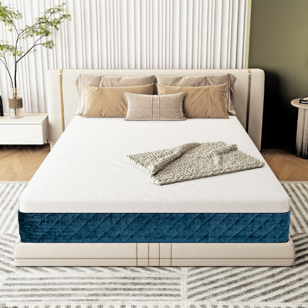 Matelas en mousse à mémoire avec housse en tissu jacquard