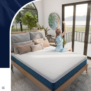 Matelas en mousse à mémoire avec housse en tissu jacquard